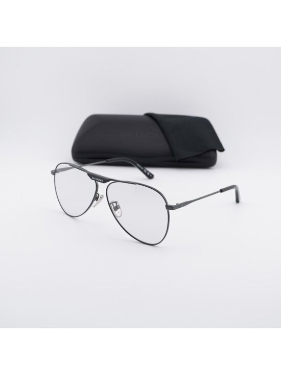 Balenciaga BB0244S 004 Sunglasses Gunmetal Aviator Frame, Light Grey Lenses main image 10
